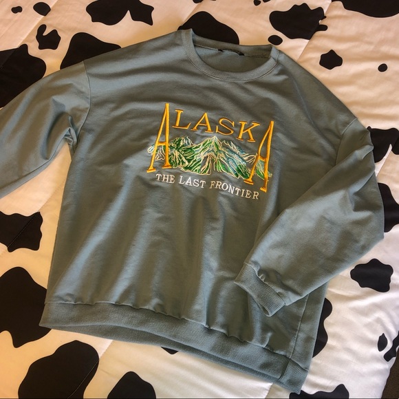 SHEIN Sweaters - Alaska embroidered sweatshirt
